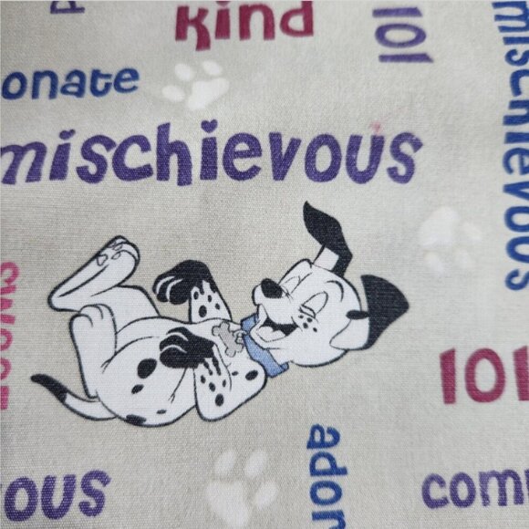 Scrub Nursing Top Lot of 2 Womens Med. Star Wars & 101 Dalmatians Uniforms - Picture 8 of 15